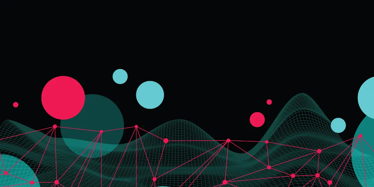 A Geometric pattern with the tiktok branding colours